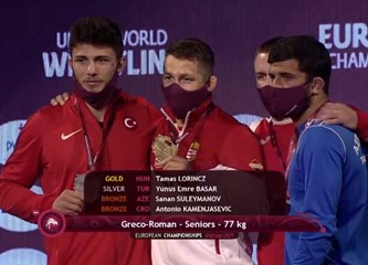 Klinča Sela slave: Antonio Kamenjašević brončani na Prvenstvu Europe u hrvanju