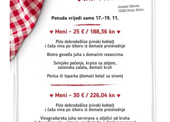 Počinju Dani okusa hrvatske tradicije: Donosimo menije deset restorana s područja Zagrebačke županije